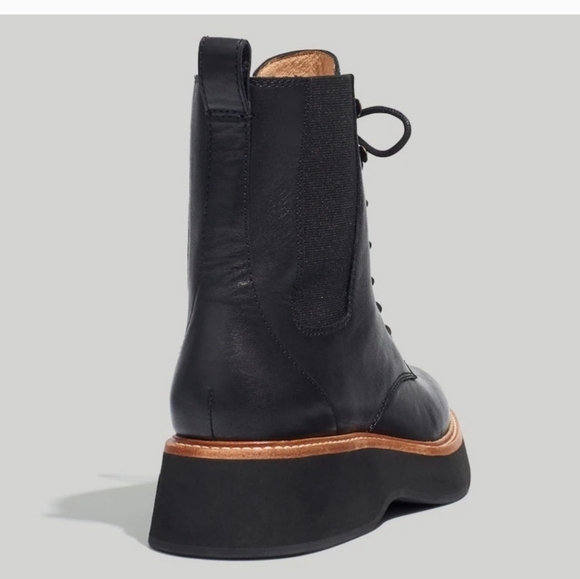Madewell Lace-Up Chelsea Boot in True Black size 7 - Picture 4 of 4